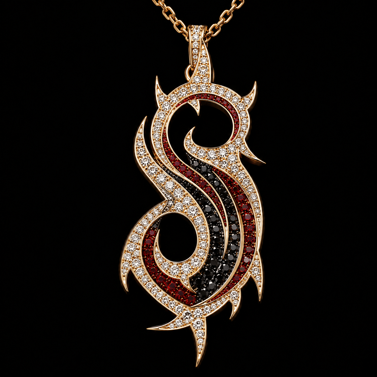 SLK Solid Gold Chain with Diamond Pendant TTTT