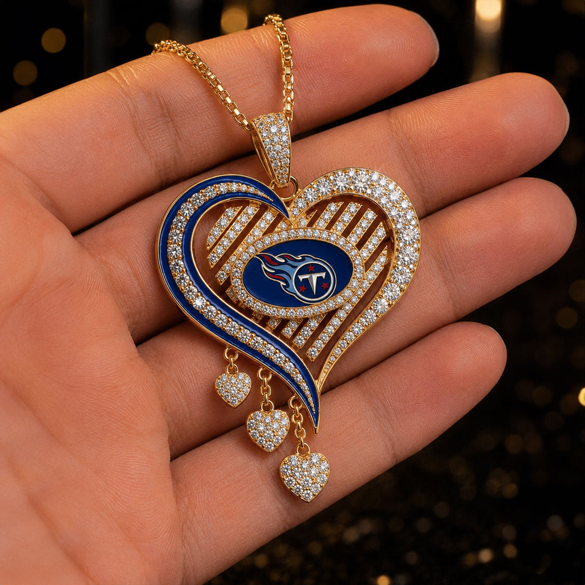 TNST Solid Gold Chain with Diamond Pendant TMH