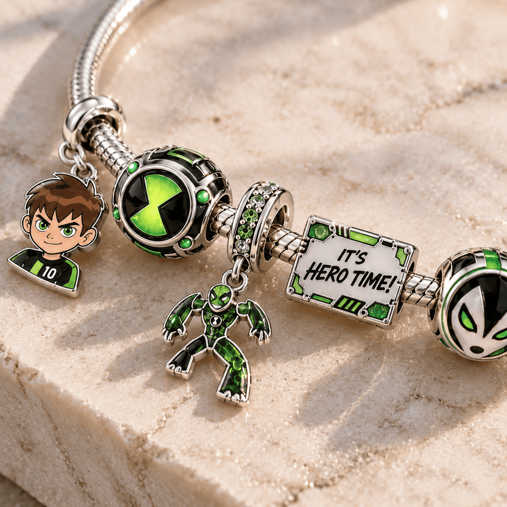 B10 Sliver Charm Bracelet Set PTT