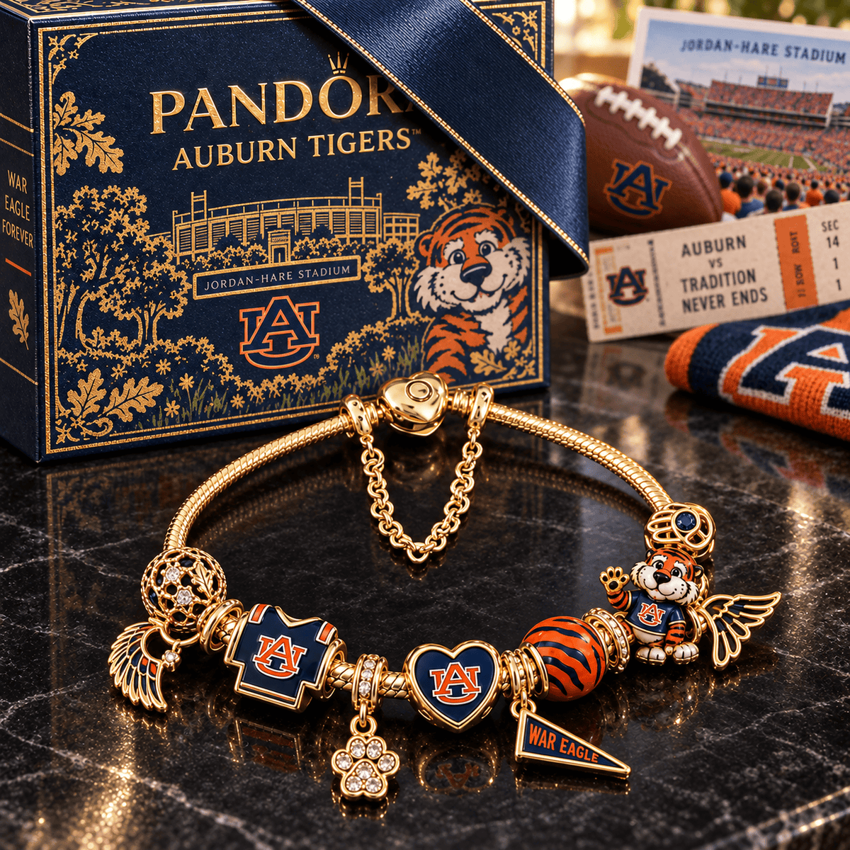 ABTG Gold Charm Bracelet Set PTKL