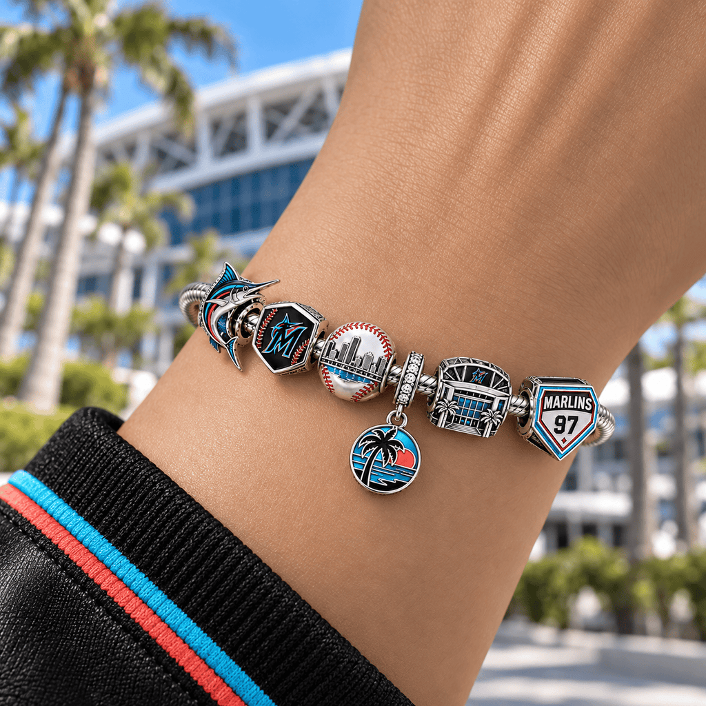 MMA Silver Charm Bracelet Set PTT