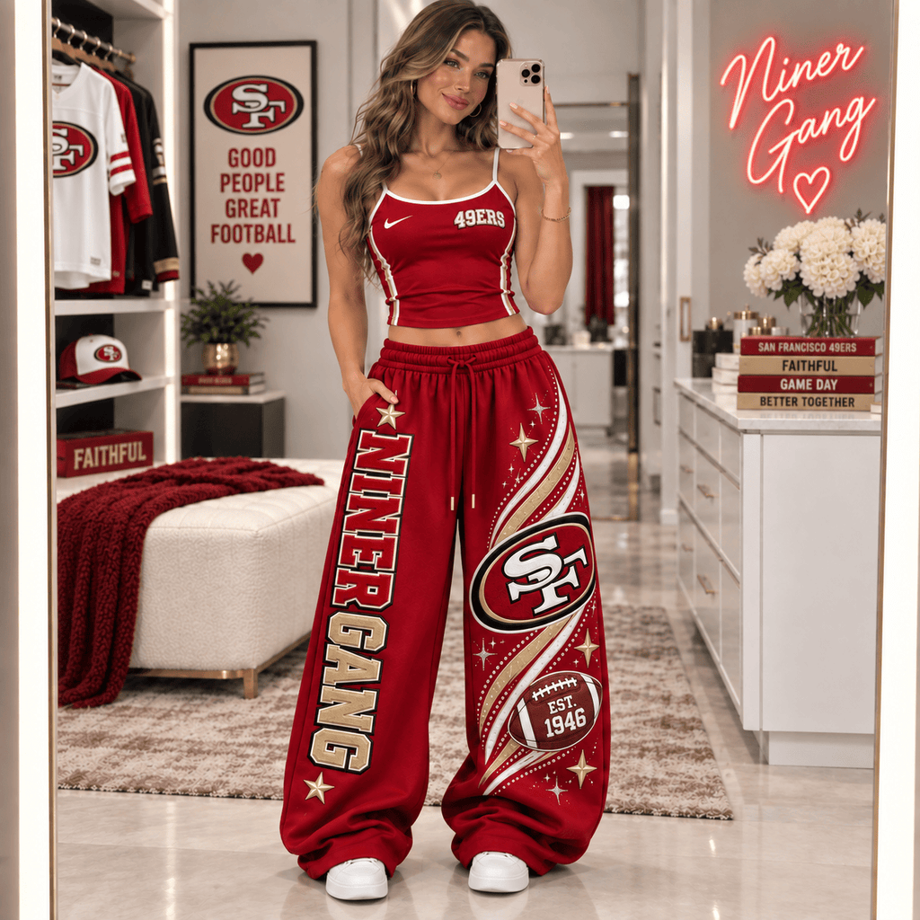 Premium SF49 Sports-Inspired Cami & Wide-Leg Pants Set BMD